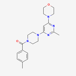 4-{2-Methyl-6-[4-(4-methylbenzoyl)piperazin-1-yl]pyrimidin-4-yl}morpholine