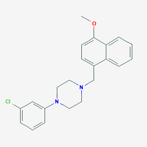 1-(3-chlorophenyl)-4-[(4-methoxy-1-naphthyl)methyl]piperazine