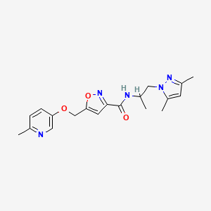 N-[2-(3,5-dimethyl-1H-pyrazol-1-yl)-1-methylethyl]-5-{[(6-methyl-3-pyridinyl)oxy]methyl}-3-isoxazolecarboxamide