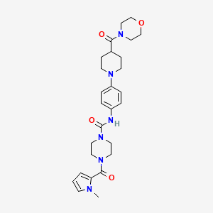 molecular formula C27H36N6O4 B610123 Pizuglanstat CAS No. 1244967-98-3
