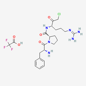 molecular formula C23H32ClF3N6O5 B610174 Ppack 三氟乙酸盐 CAS No. 157379-44-7