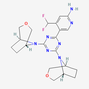 molecular formula C21H25F2N7O2 B610183 PQR620 CAS No. 1927857-56-4