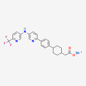 molecular formula C25H23F3N3NaO2 B610186 Pradigastat sodium CAS No. 956136-98-4