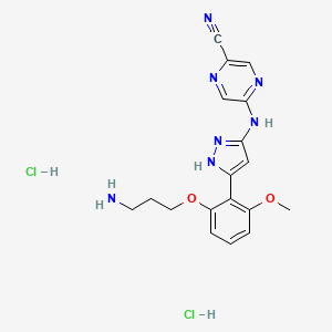 molecular formula C18H21Cl2N7O2 B610195 普雷沙替尼二盐酸盐 CAS No. 1234015-54-3