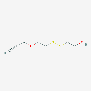 molecular formula C7H12O2S2 B610221 Propargyl-PEG1-SS-alcohol CAS No. 1391914-41-2