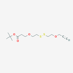 molecular formula C14H24O4S2 B610225 炔丙基-PEG1-SS-PEG1-叔丁酸酯 CAS No. 1807518-78-0