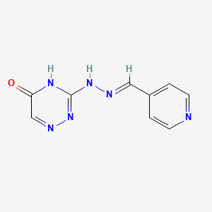 molecular formula C9H8N6O B6102298 3-[(2E)-2-[(PYRIDIN-4-YL)METHYLIDENE]HYDRAZIN-1-YL]-4,5-DIHYDRO-1,2,4-TRIAZIN-5-ONE 