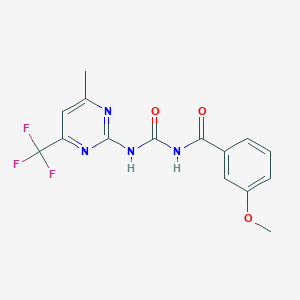 N-(3-METHOXYBENZOYL)-N'-[4-METHYL-6-(TRIFLUOROMETHYL)-2-PYRIMIDINYL]UREA