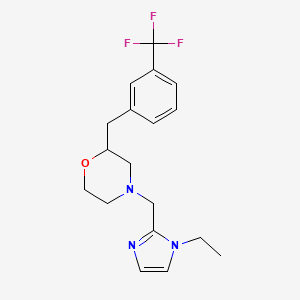 4-[(1-ethyl-1H-imidazol-2-yl)methyl]-2-[3-(trifluoromethyl)benzyl]morpholine