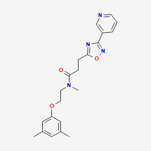 molecular formula C21H24N4O3 B6102361 N-[2-(3,5-dimethylphenoxy)ethyl]-N-methyl-3-(3-pyridin-3-yl-1,2,4-oxadiazol-5-yl)propanamide 