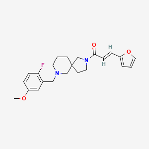 7-(2-fluoro-5-methoxybenzyl)-2-[(2E)-3-(2-furyl)-2-propenoyl]-2,7-diazaspiro[4.5]decane