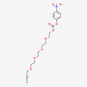 molecular formula C18H23NO9 B610237 Propargyl-PEG4-5-nitrophenyl carbonate CAS No. 1422540-81-5