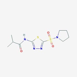 2-Methyl-N-[5-(pyrrolidine-1-sulfonyl)-1,3,4-thiadiazol-2-YL]propanamide