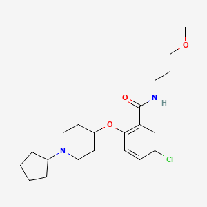 5-chloro-2-[(1-cyclopentyl-4-piperidinyl)oxy]-N-(3-methoxypropyl)benzamide