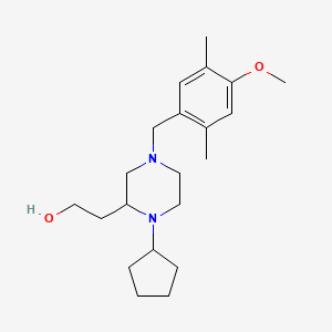 2-[1-cyclopentyl-4-(4-methoxy-2,5-dimethylbenzyl)-2-piperazinyl]ethanol