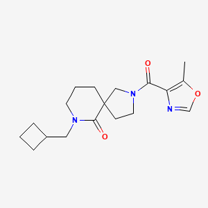 molecular formula C18H25N3O3 B6102441 7-(cyclobutylmethyl)-2-[(5-methyl-1,3-oxazol-4-yl)carbonyl]-2,7-diazaspiro[4.5]decan-6-one 