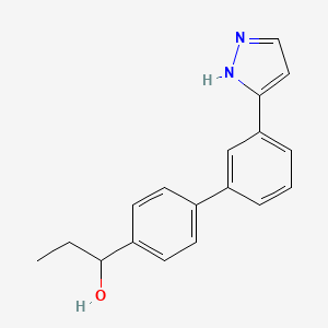 molecular formula C18H18N2O B6102446 1-[3'-(1H-pyrazol-3-yl)-4-biphenylyl]-1-propanol 