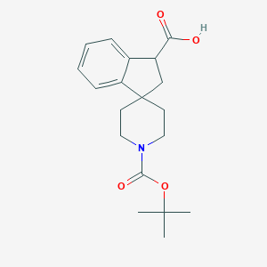 molecular formula C19H25NO4 B061025 1'-(叔丁氧羰基)-2,3-二氢螺[茚满-1,4'-哌啶]-3-羧酸 CAS No. 185526-32-3