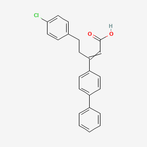 molecular formula C23H19ClO2 B610295 (Z)-3-(4-联苯基)-5-(4-氯苯基)-2-戊烯酸 CAS No. 1221964-50-6