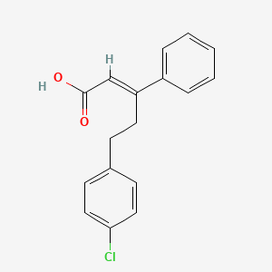 molecular formula C17H15ClO2 B610298 (E)-5-(4-氯苯基)-3-苯基戊-2-烯酸 CAS No. 1180676-33-8