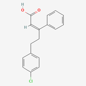 molecular formula C17H15ClO2 B610299 (2z)-5-(4-Chlorophenyl)-3-Phenylpent-2-Enoic Acid CAS No. 1180676-32-7