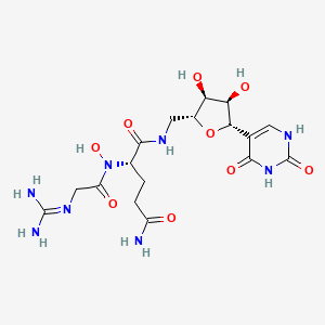 molecular formula C17H26N8O9 B610317 假尿苷霉素 CAS No. 1566586-52-4