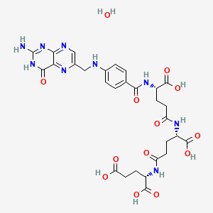 molecular formula C29H35N9O13 B610332 Pteropterin monohydrate CAS No. 6164-84-7