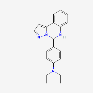 molecular formula C21H24N4 B6103590 N,N-diethyl-4-(2-methyl-5,6-dihydropyrazolo[1,5-c]quinazolin-5-yl)aniline 