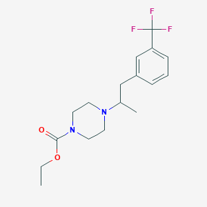 molecular formula C17H23F3N2O2 B6103598 Ethyl 4-[1-[3-(trifluoromethyl)phenyl]propan-2-yl]piperazine-1-carboxylate 