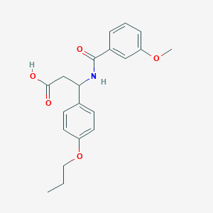 molecular formula C20H23NO5 B6103614 3-[(3-METHOXYPHENYL)FORMAMIDO]-3-(4-PROPOXYPHENYL)PROPANOIC ACID 