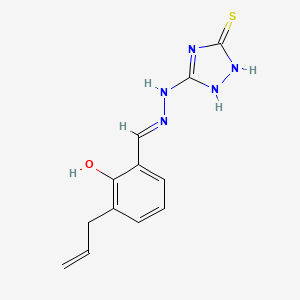 molecular formula C12H13N5OS B6103615 3-ALLYL-2-HYDROXYBENZALDEHYDE 1-(5-THIOXO-4,5-DIHYDRO-1H-1,2,4-TRIAZOL-3-YL)HYDRAZONE 