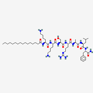 molecular formula C55H99N13O9 B610366 Palmitate-kksralf-NH2 CAS No. 371131-16-7