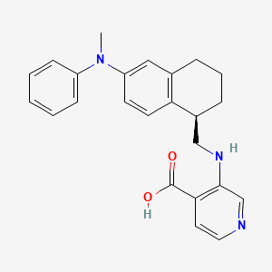 molecular formula C24H25N3O2 B610375 3-[({(1r)-6-[甲基(苯基)氨基]-1,2,3,4-四氢萘-1-基}甲基)氨基]吡啶-4-羧酸 CAS No. 1851373-36-8