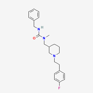 molecular formula C23H30FN3O B6103799 N'-benzyl-N-({1-[2-(4-fluorophenyl)ethyl]-3-piperidinyl}methyl)-N-methylurea 