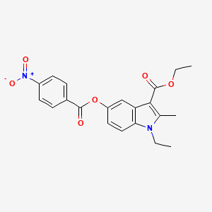 molecular formula C21H20N2O6 B6103844 ethyl 1-ethyl-2-methyl-5-(4-nitrobenzoyloxy)-1H-indole-3-carboxylate 