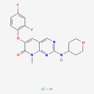 molecular formula C19H19ClF2N4O3 B610392 R1487 (Hydrochloride) CAS No. 449808-64-4