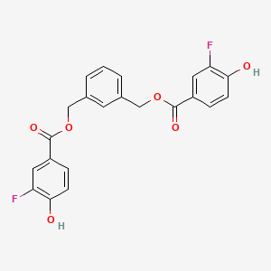 molecular formula C22H16F2O6 B610399 1,3-苯二甲亚甲基双(3-氟-4-羟基苯甲酸酯) CAS No. 1867107-62-7