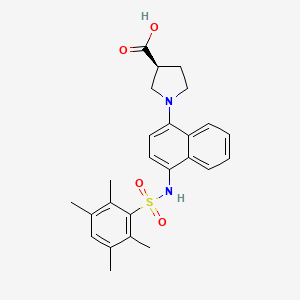 (3s)-1-(4-{[(2,3,5,6-Tetramethylphenyl)sulfonyl]amino}naphthalen-1-Yl)pyrrolidine-3-Carboxylic Acid
