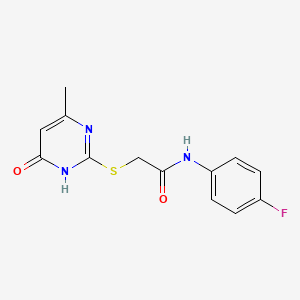 molecular formula C13H12FN3O2S B6104028 N-(4-fluorophenyl)-2-[(4-hydroxy-6-methylpyrimidin-2-yl)sulfanyl]acetamide 