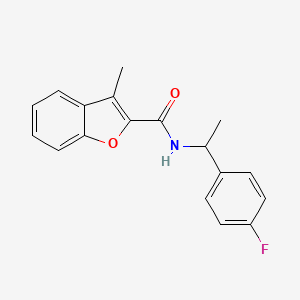 molecular formula C18H16FNO2 B6104032 N-[1-(4-fluorophenyl)ethyl]-3-methyl-1-benzofuran-2-carboxamide 