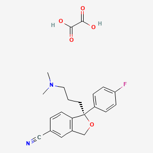 molecular formula C22H23FN2O5 B610427 (R)-西酞普兰草酸盐 CAS No. 219861-53-7