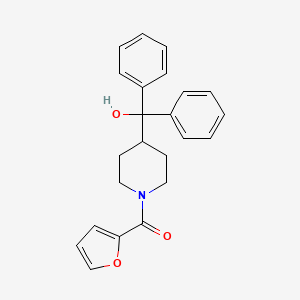 molecular formula C23H23NO3 B6104329 2-FURYL{4-[HYDROXY(DIPHENYL)METHYL]PIPERIDINO}METHANONE 