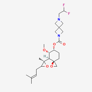 molecular formula C24H36F2N2O5 B610442 Relzomostat CAS No. 2081078-92-2