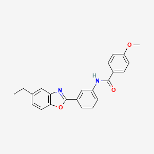 molecular formula C23H20N2O3 B6104469 N-[3-(5-ethyl-1,3-benzoxazol-2-yl)phenyl]-4-methoxybenzamide 