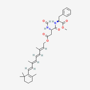 molecular formula C35H46N2O6 B610449 Retinyl formyl aspartamate CAS No. 442662-22-8