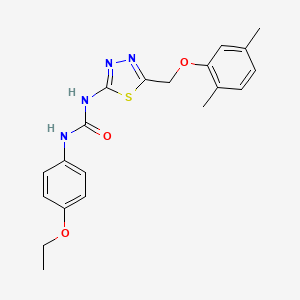 molecular formula C20H22N4O3S B6104494 N-{5-[(2,5-dimethylphenoxy)methyl]-1,3,4-thiadiazol-2-yl}-N'-(4-ethoxyphenyl)urea 