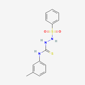 molecular formula C14H15N3O2S2 B6104621 N-(3-methylphenyl)-2-(phenylsulfonyl)hydrazinecarbothioamide 