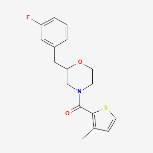 molecular formula C17H18FNO2S B6104670 [2-[(3-Fluorophenyl)methyl]morpholin-4-yl]-(3-methylthiophen-2-yl)methanone 