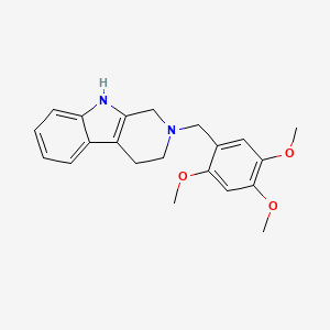 molecular formula C21H24N2O3 B6104775 2-[(2,4,5-Trimethoxyphenyl)methyl]-1,3,4,9-tetrahydropyrido[3,4-b]indole 