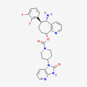 molecular formula C28H28F2N6O3 B610484 利美吉潘 CAS No. 1289023-67-1